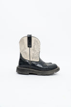 Load image into Gallery viewer, Vintage x ARIAT Fat Baby Black, White Leather Cowboy Boot (7.5W)