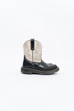 Load image into Gallery viewer, Vintage x ARIAT Fat Baby Black, White Leather Cowboy Boot (7.5W)