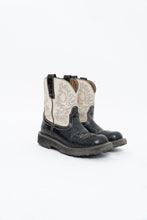 Load image into Gallery viewer, Vintage x ARIAT Fat Baby Black, White Leather Cowboy Boot (7.5W)
