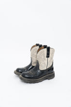 Load image into Gallery viewer, Vintage x ARIAT Fat Baby Black, White Leather Cowboy Boot (7.5W)