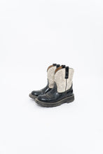 Load image into Gallery viewer, Vintage x ARIAT Fat Baby Black, White Leather Cowboy Boot (7.5W)