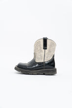 Load image into Gallery viewer, Vintage x ARIAT Fat Baby Black, White Leather Cowboy Boot (7.5W)