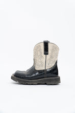 Load image into Gallery viewer, Vintage x ARIAT Fat Baby Black, White Leather Cowboy Boot (7.5W)