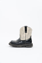Load image into Gallery viewer, Vintage x ARIAT Fat Baby Black, White Leather Cowboy Boot (7.5W)