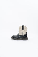 Load image into Gallery viewer, Vintage x ARIAT Fat Baby Black, White Leather Cowboy Boot (7.5W)