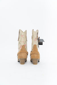 Vintage x Tan Floral Chain Deadstock Cowboy Boot (6.5W)