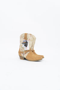 Vintage x Tan Floral Chain Deadstock Cowboy Boot (6.5W)