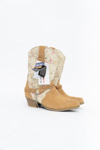 Vintage x Tan Floral Chain Deadstock Cowboy Boot (6.5W)