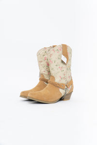 Vintage x Tan Floral Chain Deadstock Cowboy Boot (6.5W)