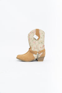 Vintage x Tan Floral Chain Deadstock Cowboy Boot (6.5W)