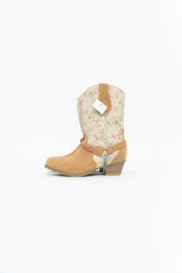 Vintage x Tan Floral Chain Deadstock Cowboy Boot (6.5W)