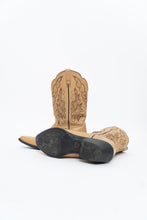 Load image into Gallery viewer, Vintage x ARIAT Beige, Black Embroidered Cowboy Boot (7.5W)