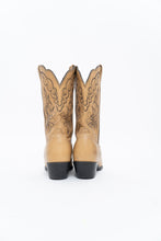 Load image into Gallery viewer, Vintage x ARIAT Beige, Black Embroidered Cowboy Boot (7.5W)