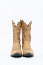 Load image into Gallery viewer, Vintage x ARIAT Beige, Black Embroidered Cowboy Boot (7.5W)