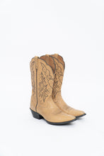 Load image into Gallery viewer, Vintage x ARIAT Beige, Black Embroidered Cowboy Boot (7.5W)