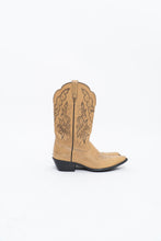 Load image into Gallery viewer, Vintage x ARIAT Beige, Black Embroidered Cowboy Boot (7.5W)