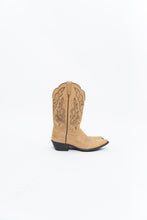 Load image into Gallery viewer, Vintage x ARIAT Beige, Black Embroidered Cowboy Boot (7.5W)