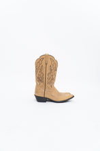 Load image into Gallery viewer, Vintage x ARIAT Beige, Black Embroidered Cowboy Boot (7.5W)