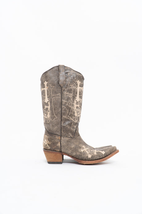 Vintage x CIRCLE G Faded Brown Cross Cowboy Boot (9-10W)