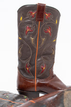 Load image into Gallery viewer, Vintage x FRYE Floral Embroidered Leather Cowboy Boot (6-6.5W)