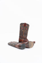 Load image into Gallery viewer, Vintage x FRYE Floral Embroidered Leather Cowboy Boot (6-6.5W)