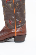 Load image into Gallery viewer, Vintage x FRYE Floral Embroidered Leather Cowboy Boot (6-6.5W)