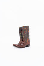 Load image into Gallery viewer, Vintage x FRYE Floral Embroidered Leather Cowboy Boot (6-6.5W)
