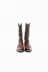 Vintage x FRYE Floral Embroidered Leather Cowboy Boot (6-6.5W)
