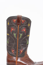 Load image into Gallery viewer, Vintage x FRYE Floral Embroidered Leather Cowboy Boot (6-6.5W)