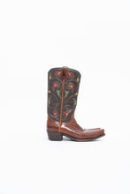 Load image into Gallery viewer, Vintage x FRYE Floral Embroidered Leather Cowboy Boot (6-6.5W)