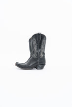 Load image into Gallery viewer, Vintage x FRYE Black, Silver Embroidered Cowboy Boot (8.5-9.5W)