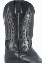 Load image into Gallery viewer, Vintage x FRYE Black, Silver Embroidered Cowboy Boot (8.5-9.5W)