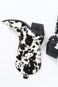 DINGO x Cow Print Pony Hair Western Boots (6.5W)