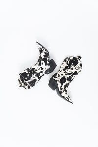 DINGO x Cow Print Pony Hair Western Boots (6.5W)