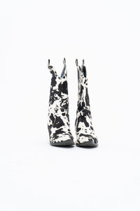 DINGO x Cow Print Pony Hair Western Boots (6.5W)