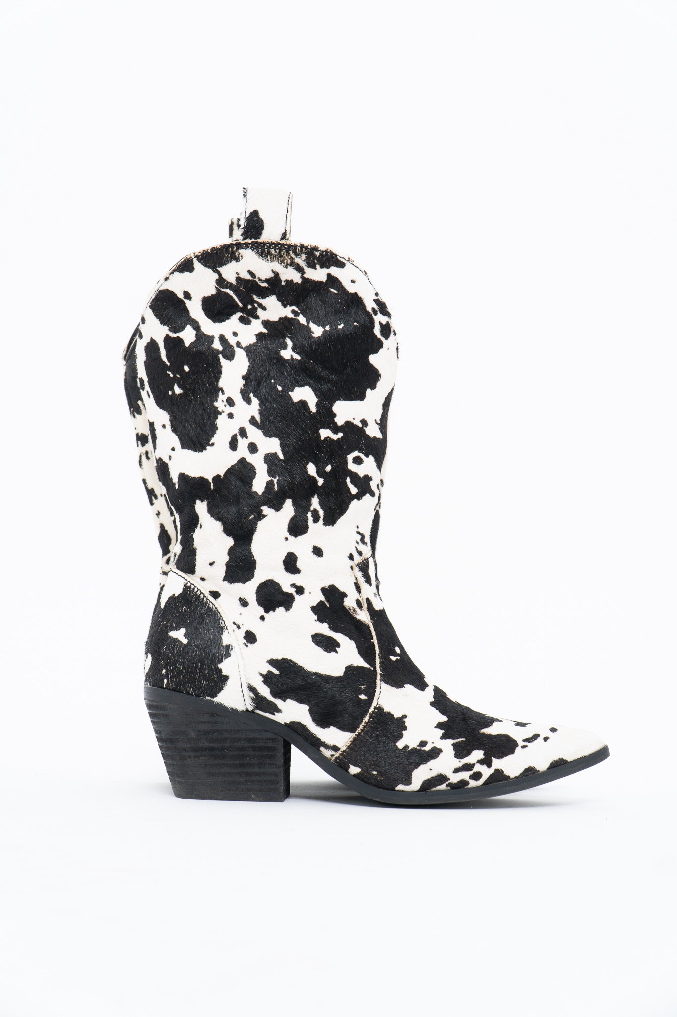 DINGO x Cow Print Pony Hair Western Boots (6.5W)
