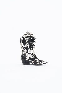 DINGO x Cow Print Pony Hair Western Boots (6.5W)