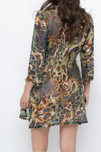 Load image into Gallery viewer, Vintage x Semi-sheer Leopard Beaded Coverup (XS-M)