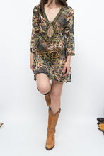 Load image into Gallery viewer, Vintage x Semi-sheer Leopard Beaded Coverup (XS-M)