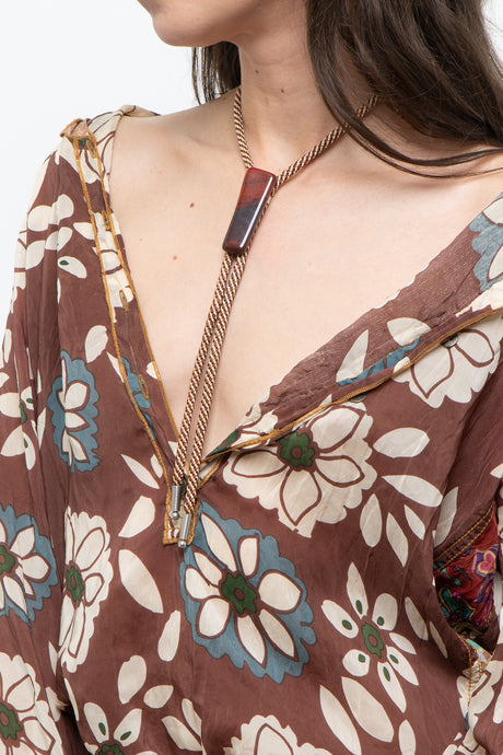 Vintage x Rope Redish Brown Gem Bolo