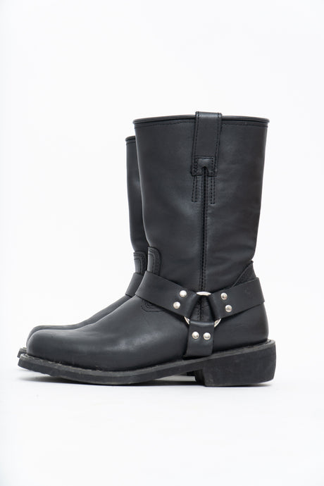 Vintage x DEMONIA Black Leather Harness Boots (9M, 10W)