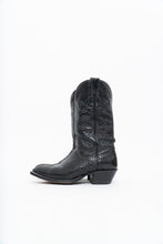 Load image into Gallery viewer, Vintage x ALBERTA BOOT CO. Black Embroidered Snakeskin Cowboy Boots (9M, 10W)