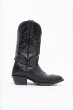 Load image into Gallery viewer, Vintage x ALBERTA BOOT CO. Black Embroidered Snakeskin Cowboy Boots (9M, 10W)