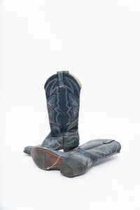 Vintage x Blue Butterfly Embroidered Cowboy Boots (5-6W)