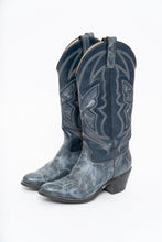 Load image into Gallery viewer, Vintage x Blue Butterfly Embroidered Cowboy Boots (5-6W)