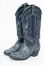 Load image into Gallery viewer, Vintage x Blue Butterfly Embroidered Cowboy Boots (5-6W)