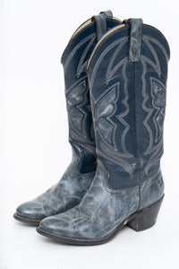 Vintage x Blue Butterfly Embroidered Cowboy Boots (5-6W)