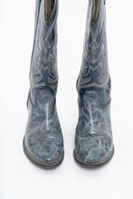 Load image into Gallery viewer, Vintage x Blue Butterfly Embroidered Cowboy Boots (5-6W)