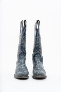Vintage x Blue Butterfly Embroidered Cowboy Boots (5-6W)
