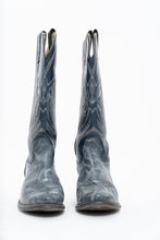 Load image into Gallery viewer, Vintage x Blue Butterfly Embroidered Cowboy Boots (5-6W)